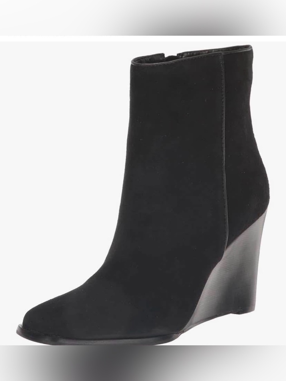 Dolce Vita Black Suede Wedge Ankle Boots